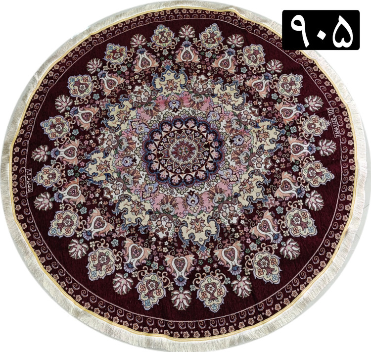 روفرشی گرد مخمل 2در2